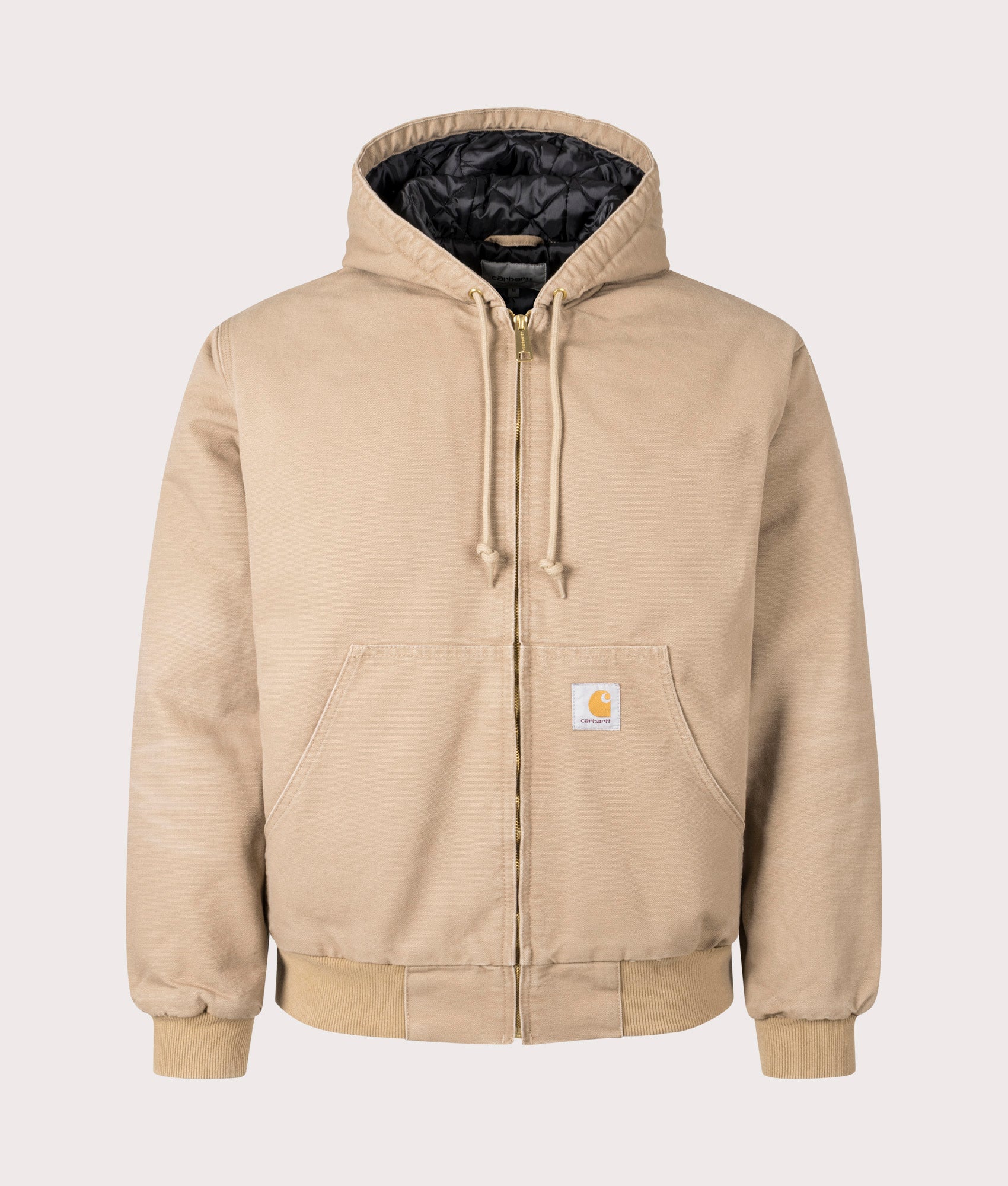Carhartt WIP Relaxed Fit OG Active Jacket in Peanut at EQVVS Mensweat front shot