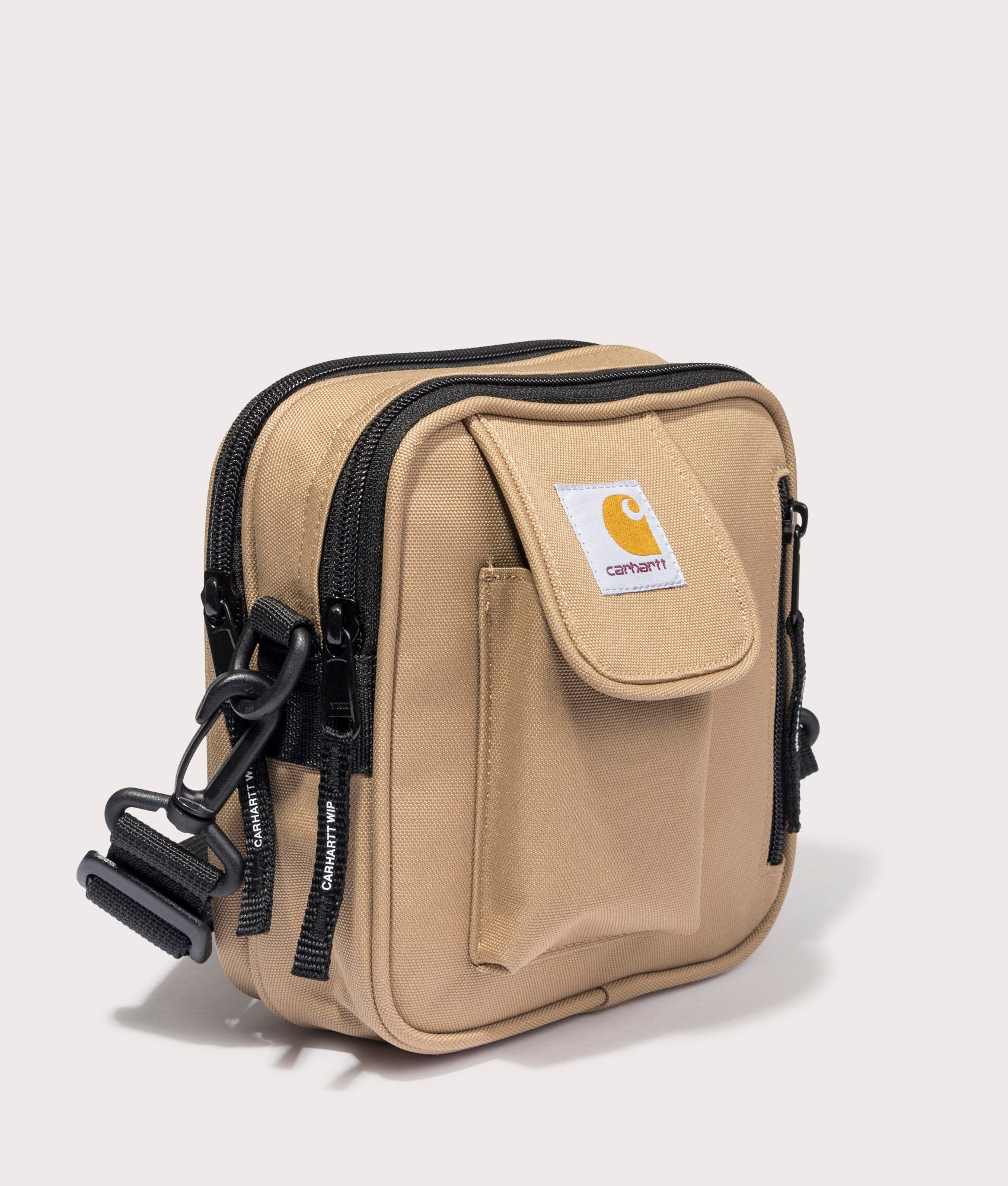 Carhartt WIP Small Essentials Bag in Peanut Beige at EQVVS Angle Shot