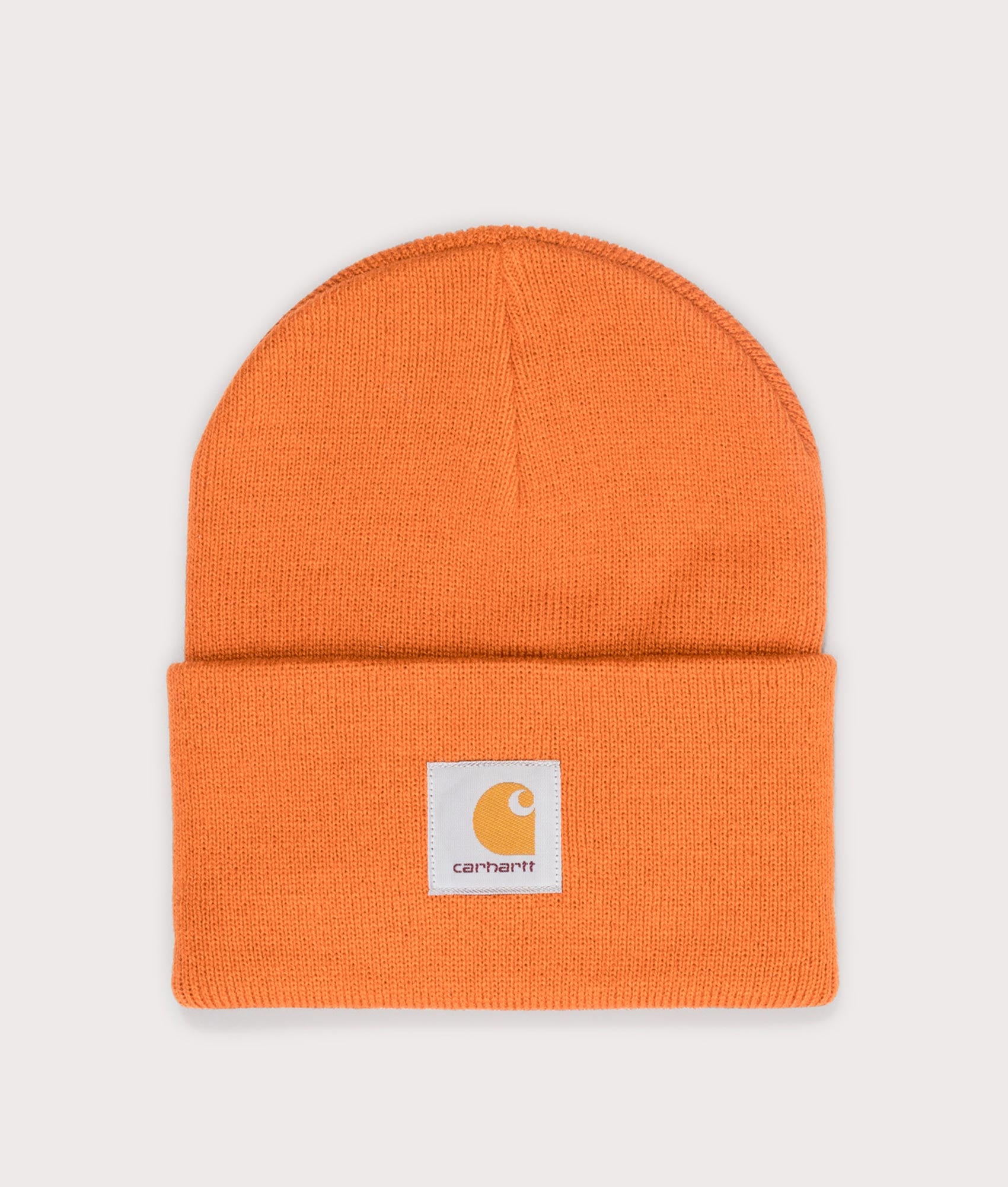 Turmeric Acrylic Watch Hat by Carhartt WIP. Shot at EQVVS. 