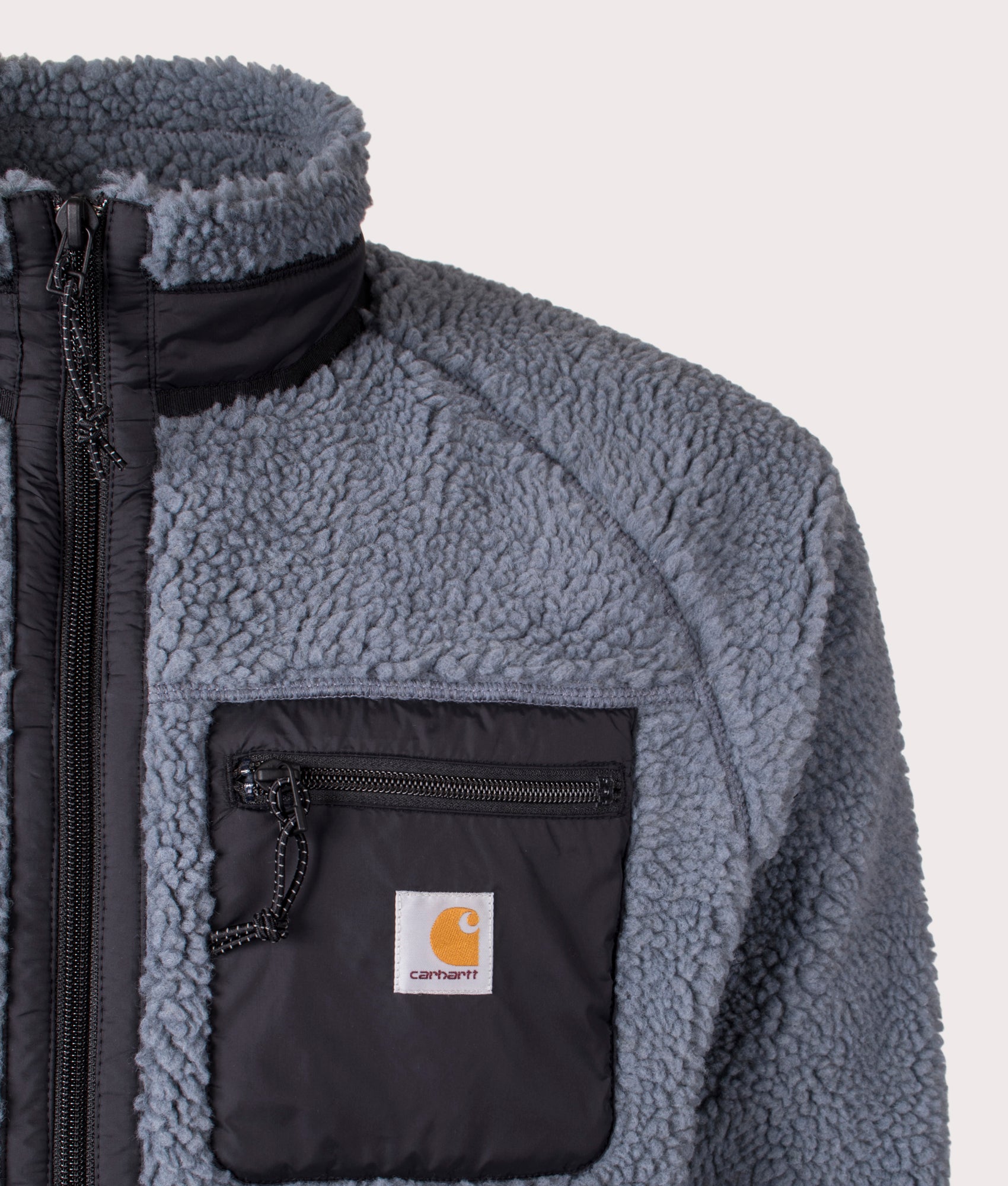 Carharrt WIp Prentis Liner in dove grey at EQVVS menswear detail 
shot