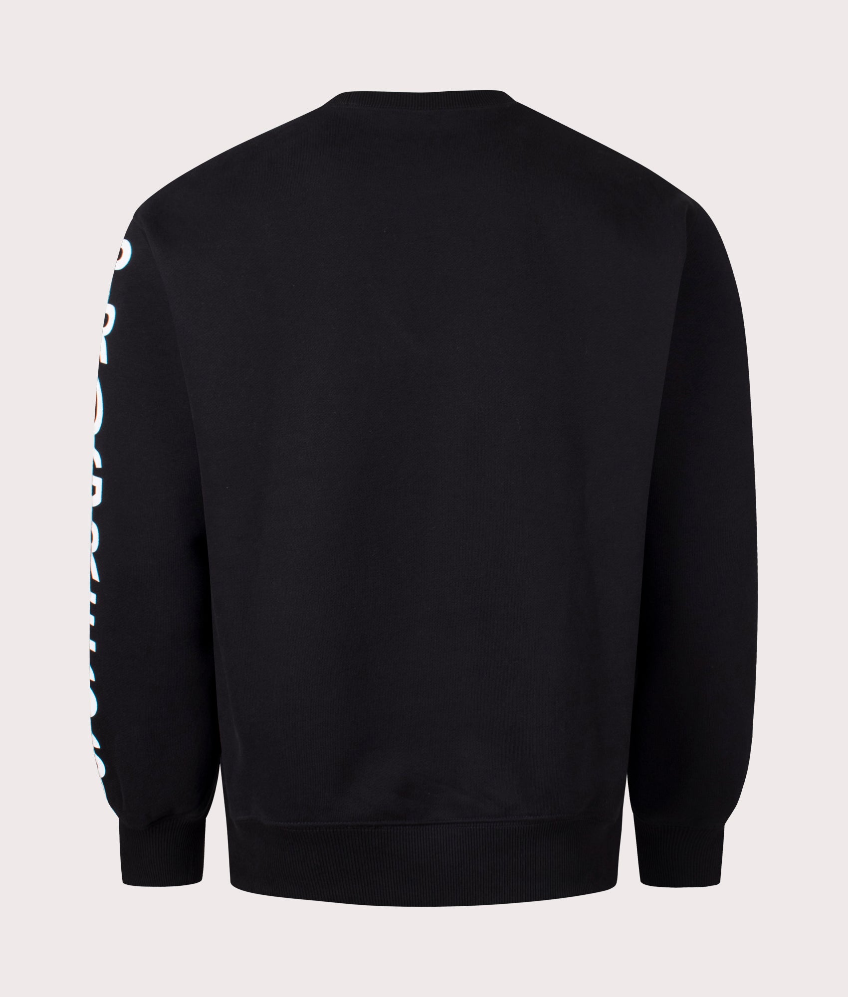 Carhartt WIP Oversized Body Of Work Sweatshirt in Black/White. Back angle shot at EQVVS.