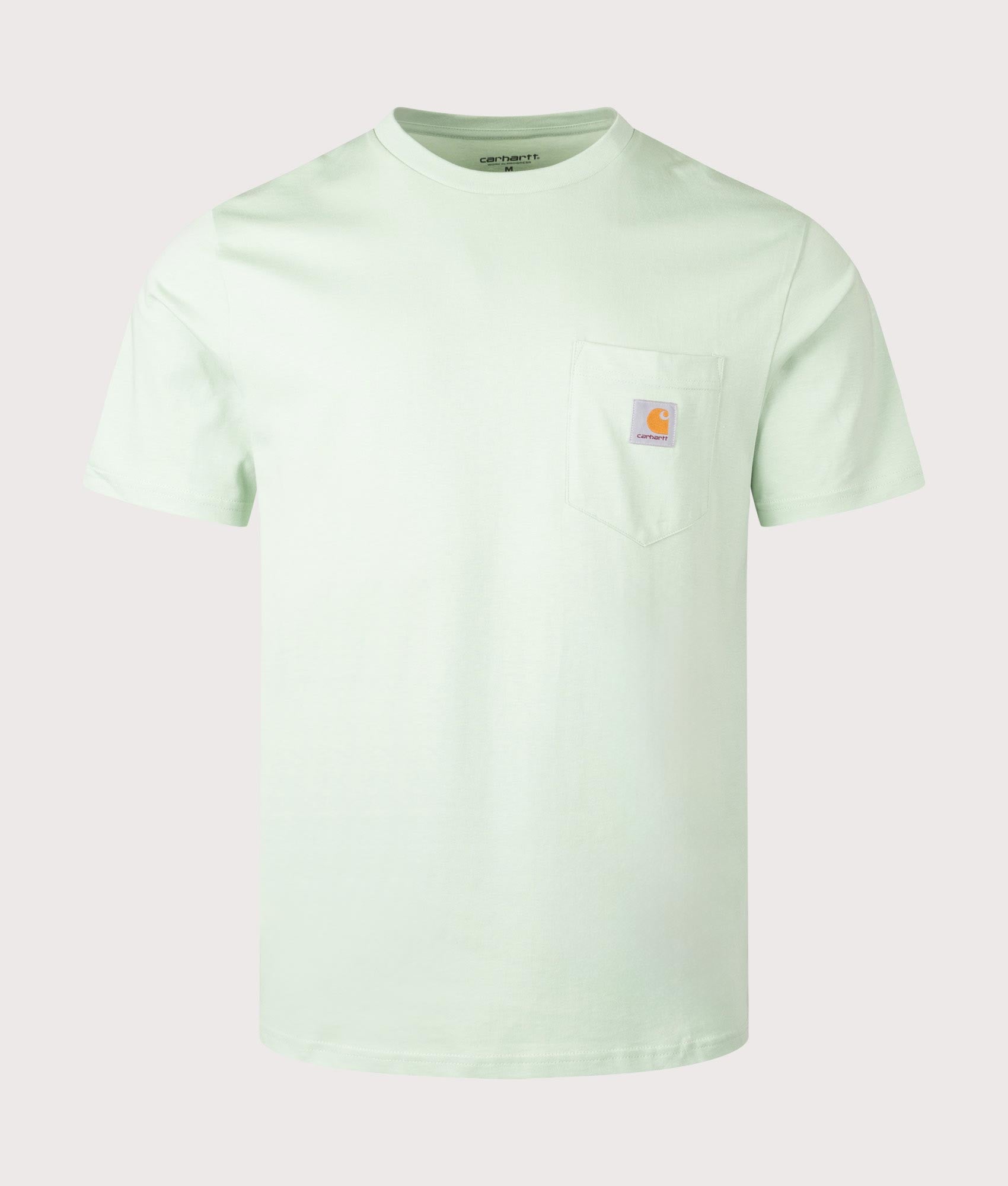 Carhartt WIP S/S Pocket T-Shirt in Charm Green. EQVVS Front Shot.
