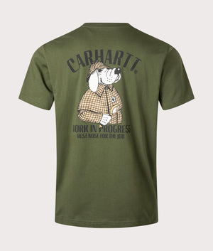 Carhartt WIP Inspector T-Shirt in Tarragon. Shot at EQVVS, reverse shot. 