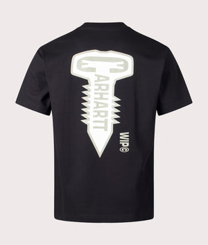 Relaxed Fit Cross Screw T-Shirt in Black by Carhartt WIP. EQVVS Shot. 