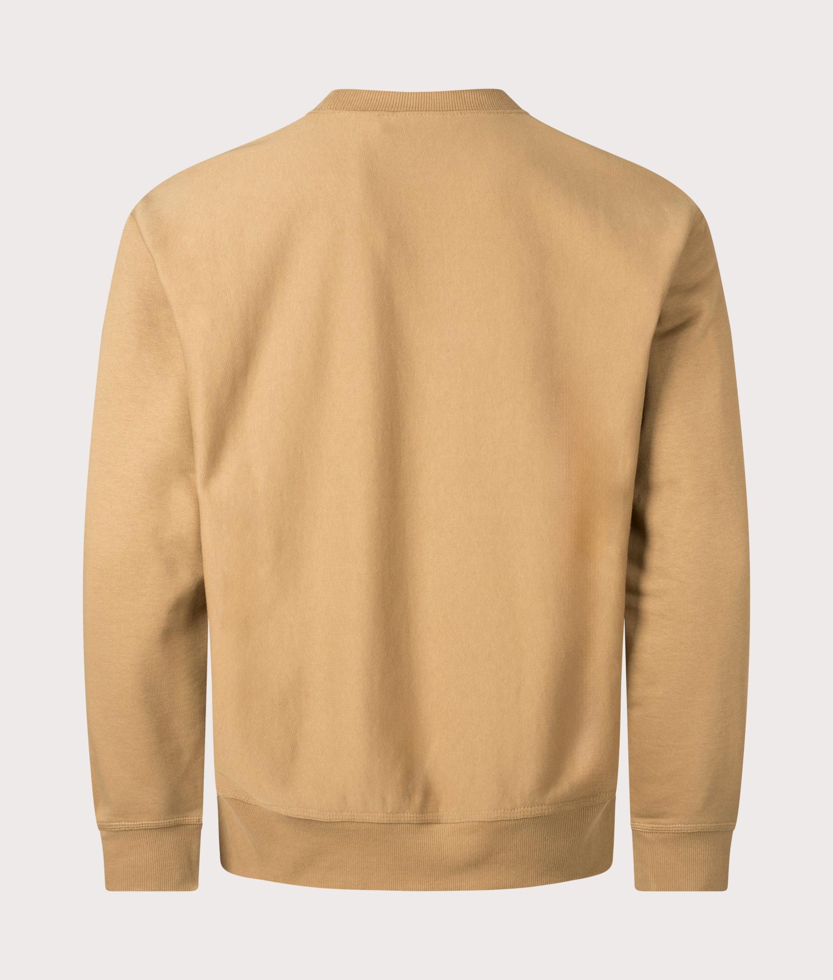 Carhartt WIP Relaxed Fit American Script Sweatshirt in 2FSXX Peanut. At EQVVS Menswear. Back shot
