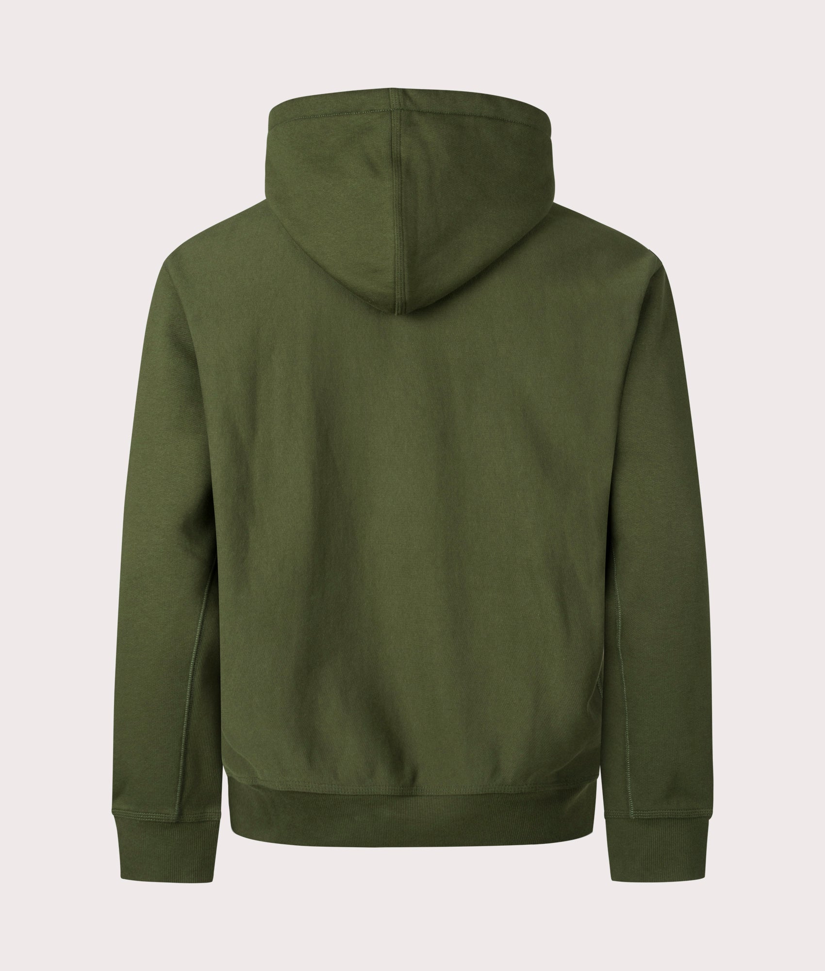 Relaxed Fit American Script Sweatshirt in Tarragon Green by Carhartt WIP. Back Shot at EQVVS.