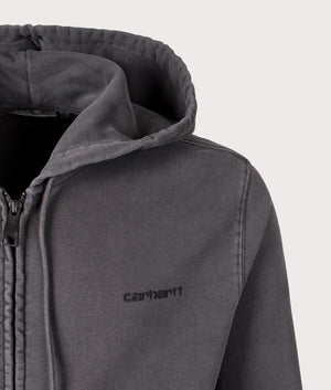 Relaxed Fit Duster Script Zip Hoodie Black Carhartt WIP| EQVVS