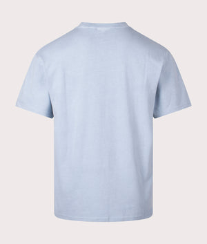 Relaxed Fit Duster Script T-Shirt in Misty Sky by Carhartt WIP. EQVVS Back Angle Shot.