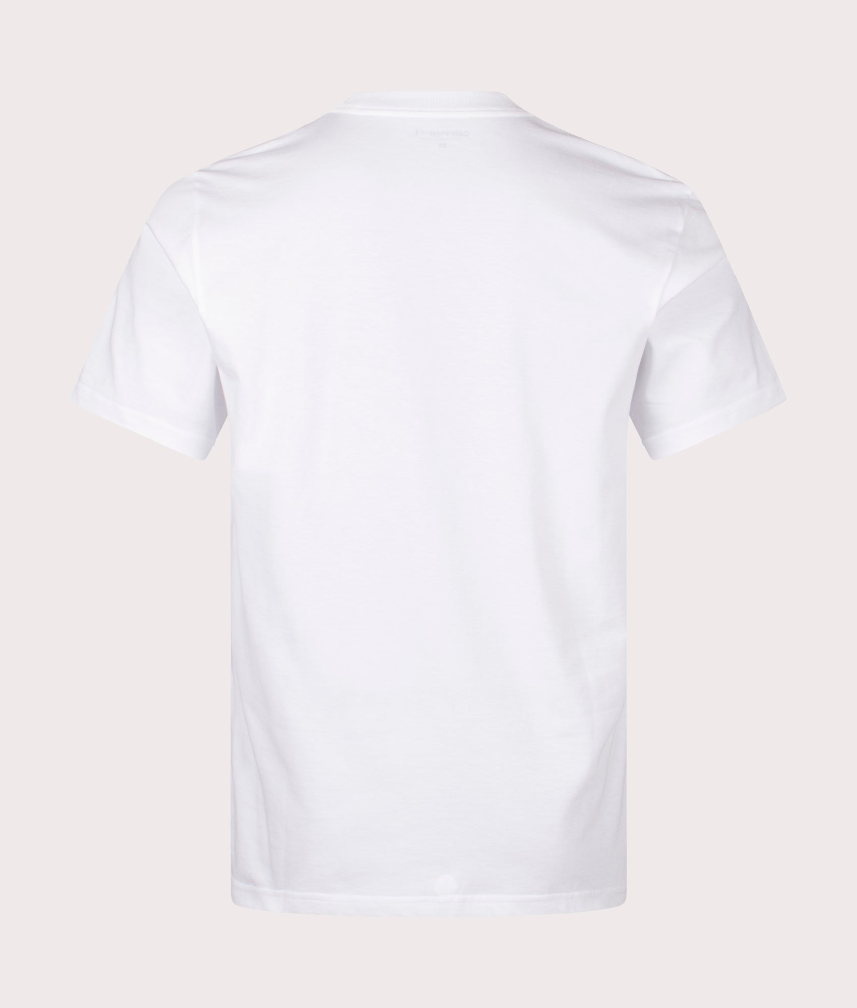 Press Script T-Shirt in White by Carhartt WIP. EQVVS Back Angle Shot.