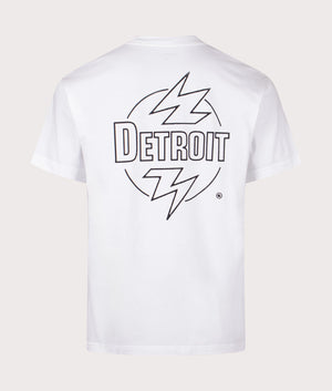 Relaxed Fit Ablaze T-Shirt in White by Carhartt WIP. EQVVS Back Angle Shot.