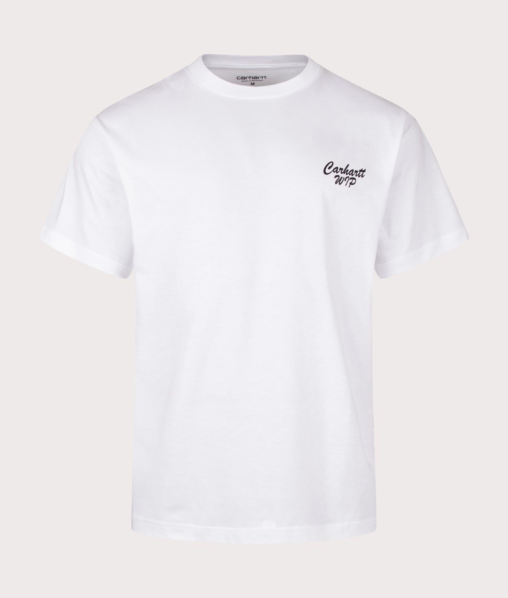 Relaxed Fit Friendship T-Shirt in White by Carhartt WIP. EQVVS Front Angle Shot.