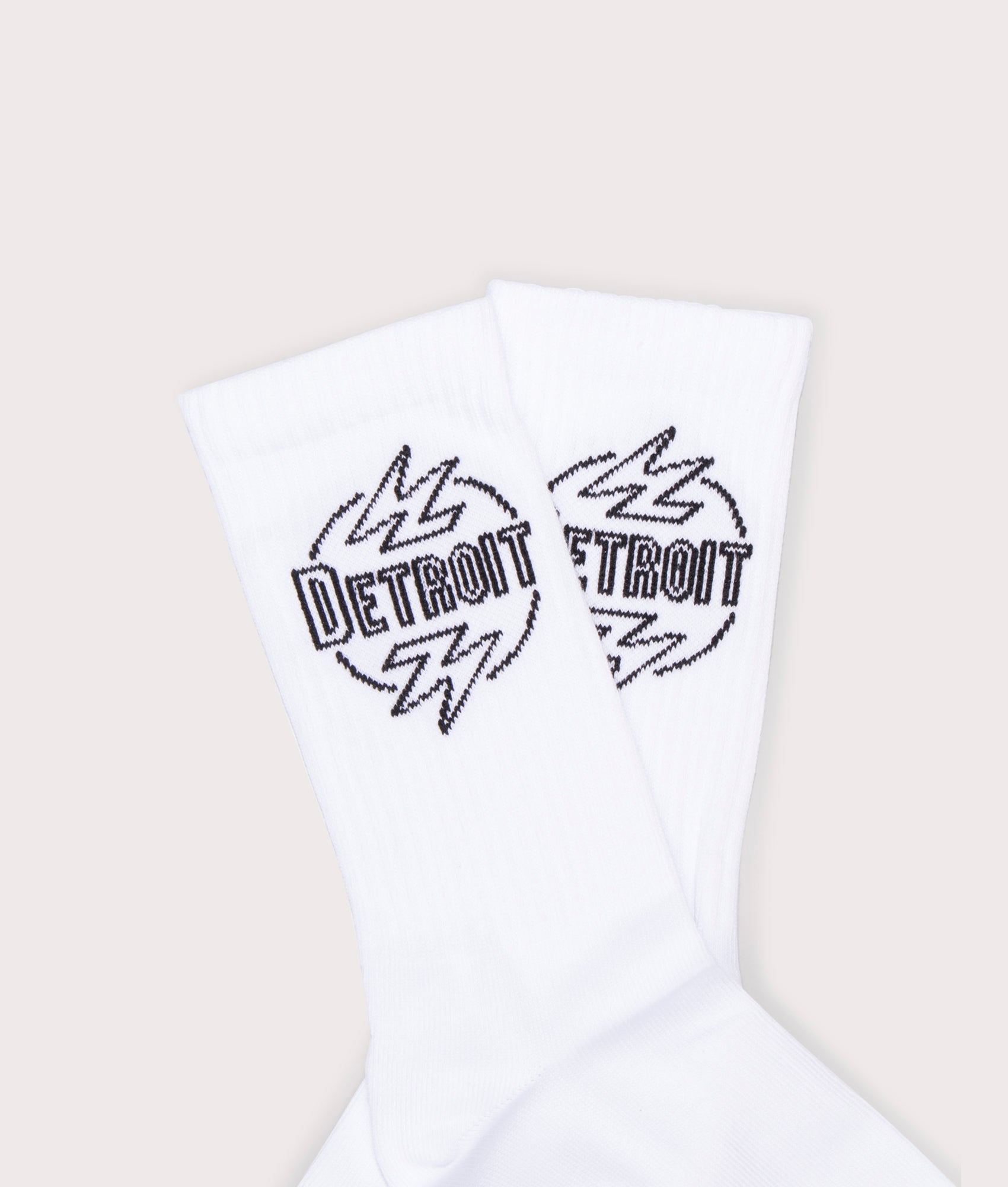 Carhartt WIP Ablaze Socks in White. Detail flat angle shot at EQVVS.