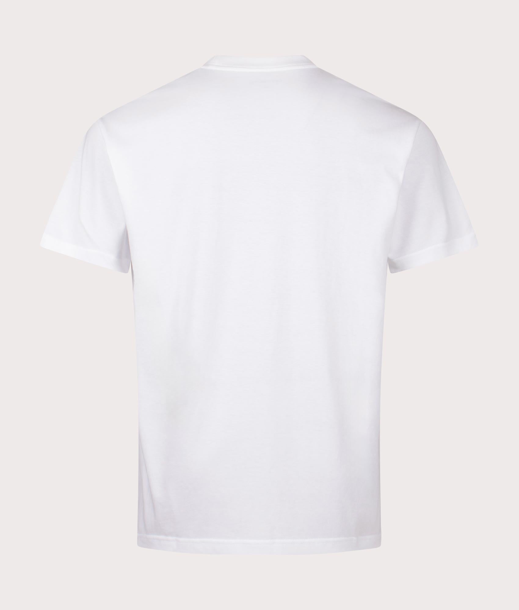 Relaxed Fit Amour Pocket T-Shirt in White by Carhartt WIP. EQVVS Back Angle Shot.