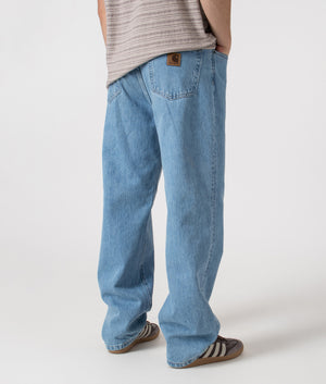 Relaxed Fit Aaron Pants in Blue. 100% Cotton  | Carhartt WIP | Shot at EQVVS | Back angle shot 