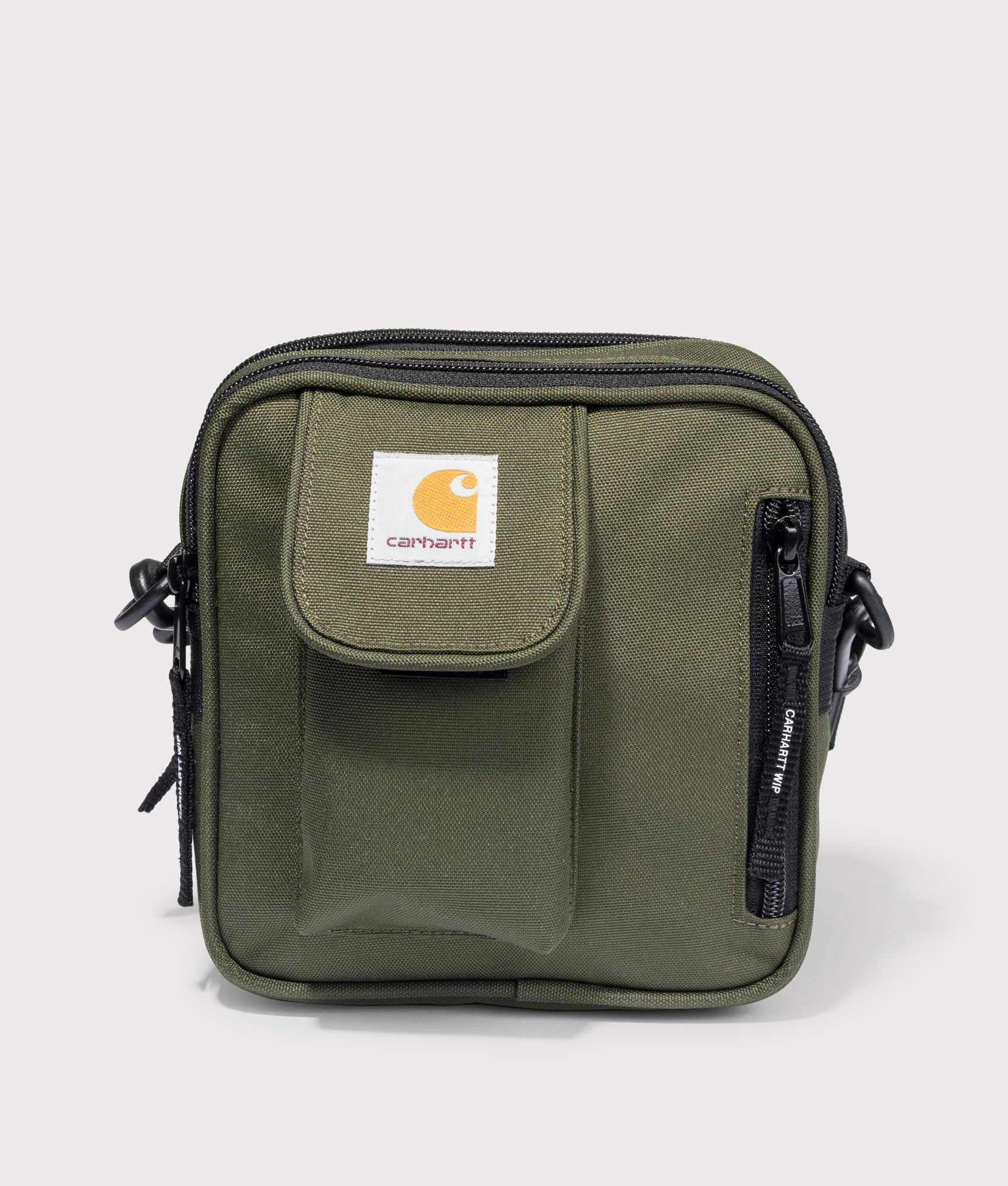 Carhartt WIP Small Essentials Bag in Office Green at EQVVS Front Shot