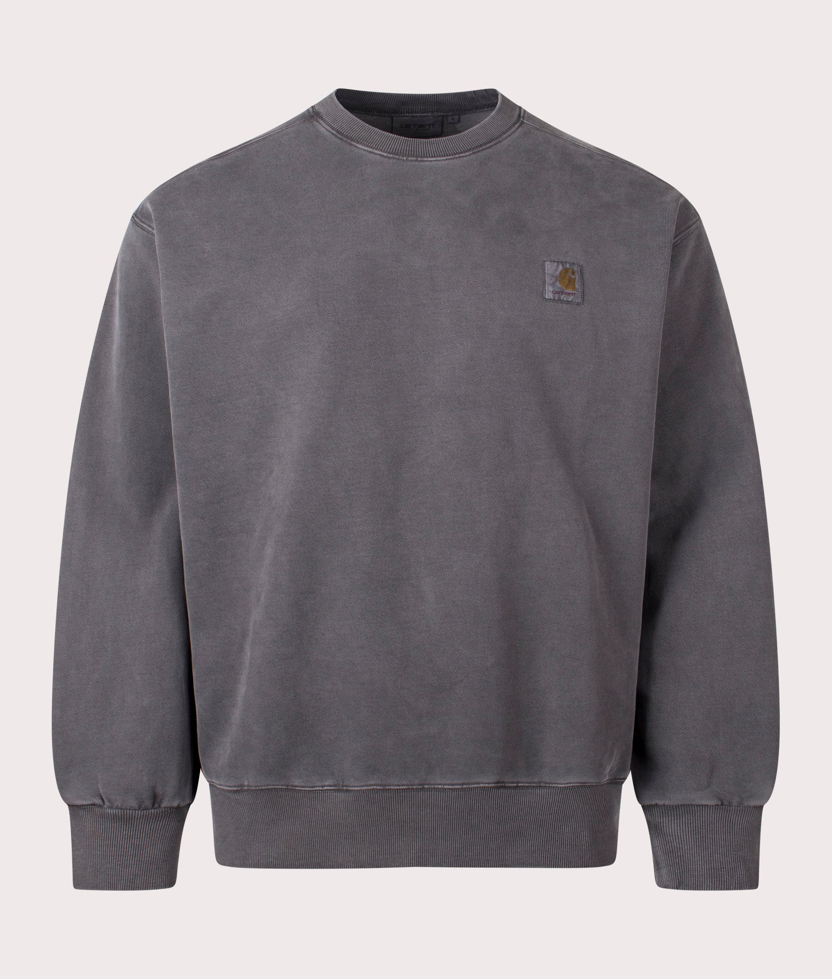 Carhartt WIP Oversized Sweatshirt, 100% Cotton at EQVVS. Front Shot. 