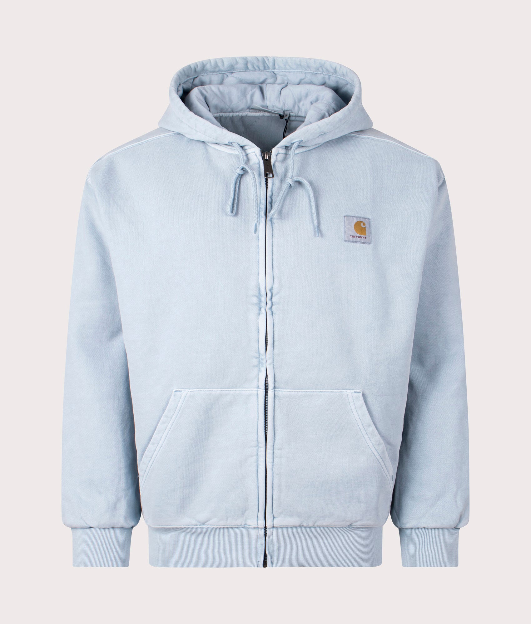 Carhartt WIP Oversized Vista Jacket in Dusty Ice, 100% Cotton at EQVVS. Front Shot. 