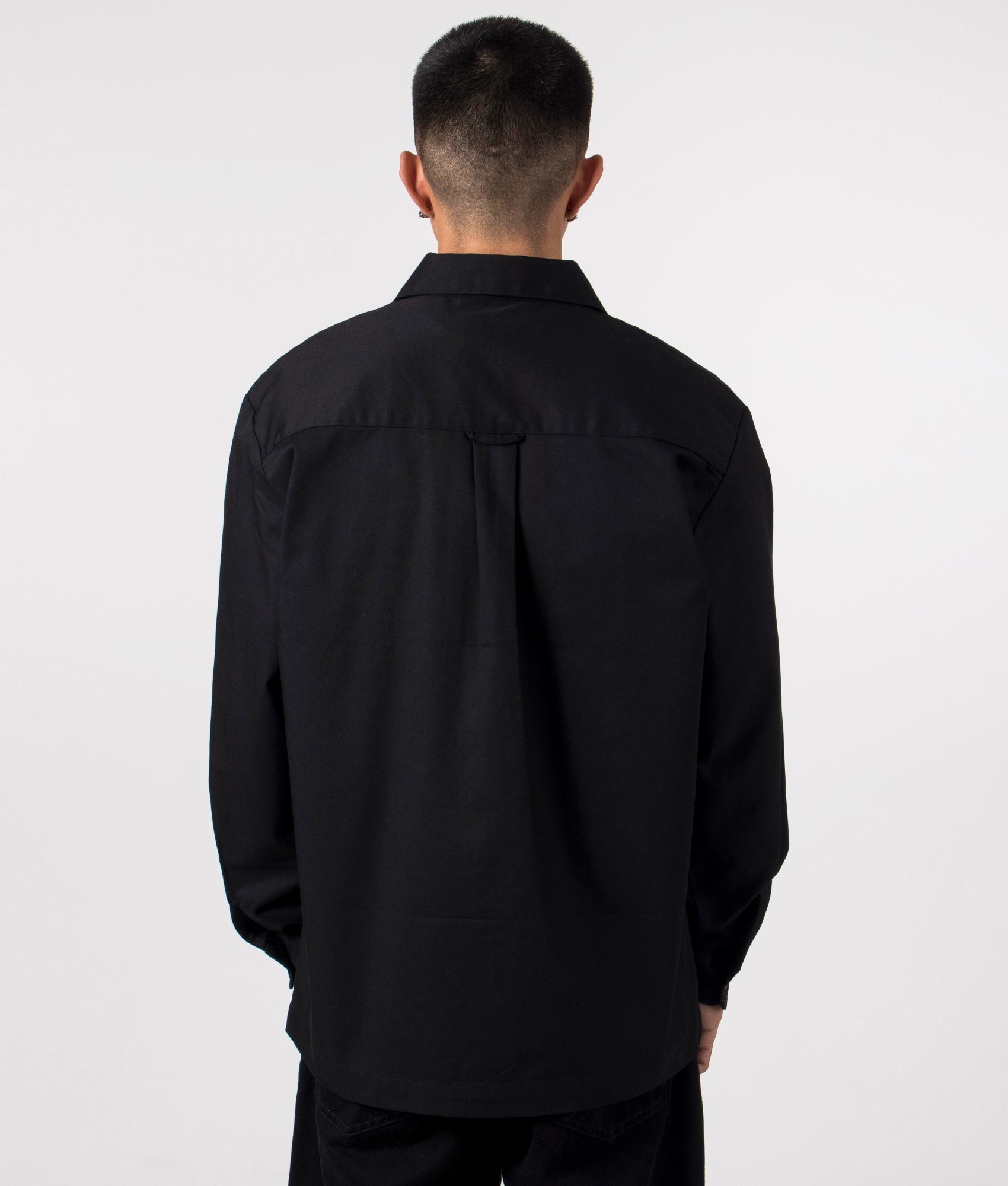 Black Craft Shirt by Carhartt WIP. Shot at EQVVS, reverse shot. 