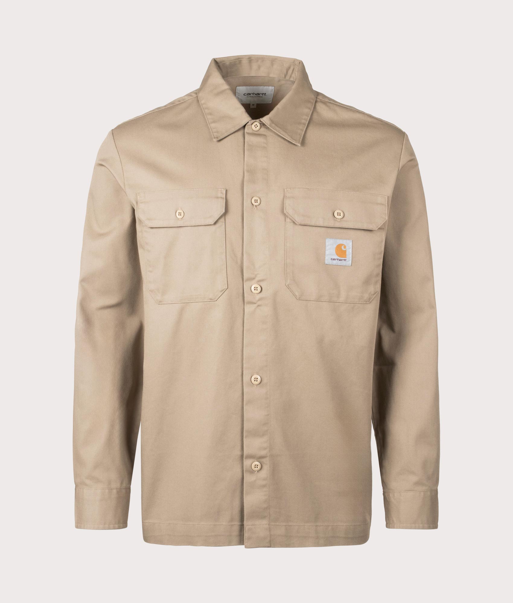Carhartt WIP Relaxed Fit Craft Shirt in Leather at EQVVS Menswear Front Shot