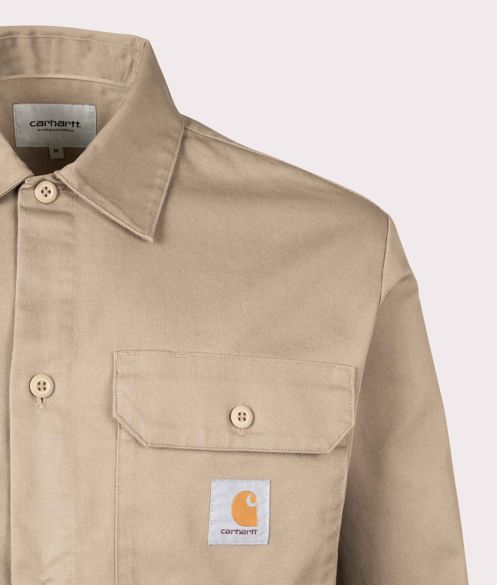 Carhartt WIP Relaxed Fit Craft Shirt in Leather at EQVVS Menswear Detail Shot