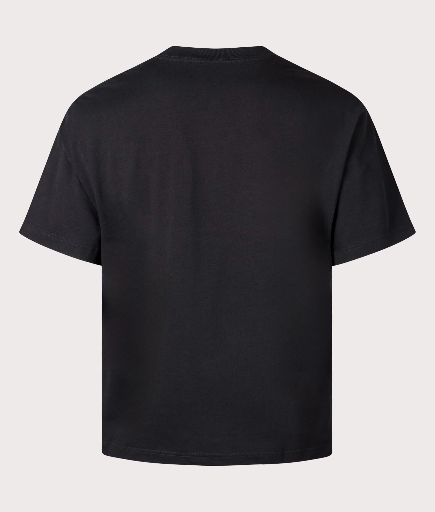 Carhartt WIP Signature Script T-Shirt in Black/Wax at EQVVS Menswear. Back shot.