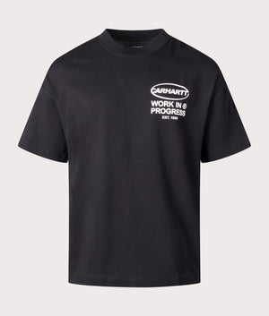 Body of Work T-Shirt in black by Carhartt WIP. Shot at EQVVS. Front shot. 