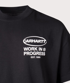 Body of Work T-Shirt in black by Carhartt WIP. Shot at EQVVS. Detail shot. 