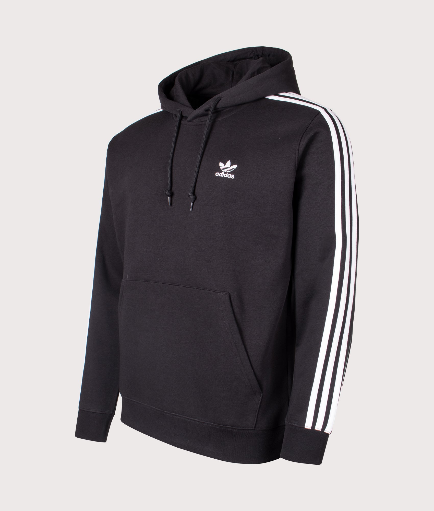 Adicolour 3 Stripes Hoodie. Shot by EQVVS. Front angled shot.