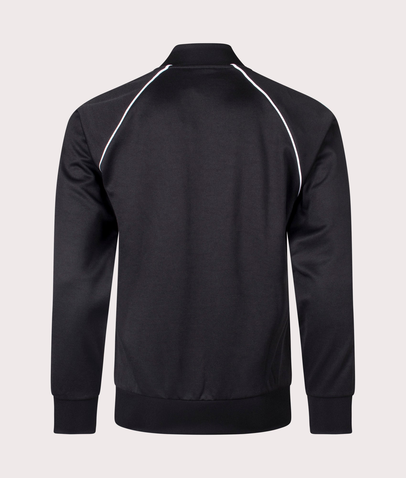 Adidas Originals Slim Fit Adicolor Classics SST Track Top in Black/White. Shot at EQVVS.  Back shot