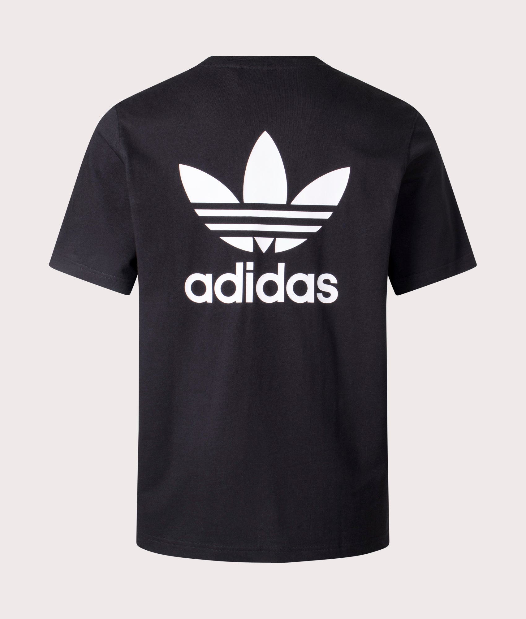 adidas Originals Relaxed Fit Adicolor Classics Back+Front Trefoil T-Shirt in black. Back Shot at EQVVS