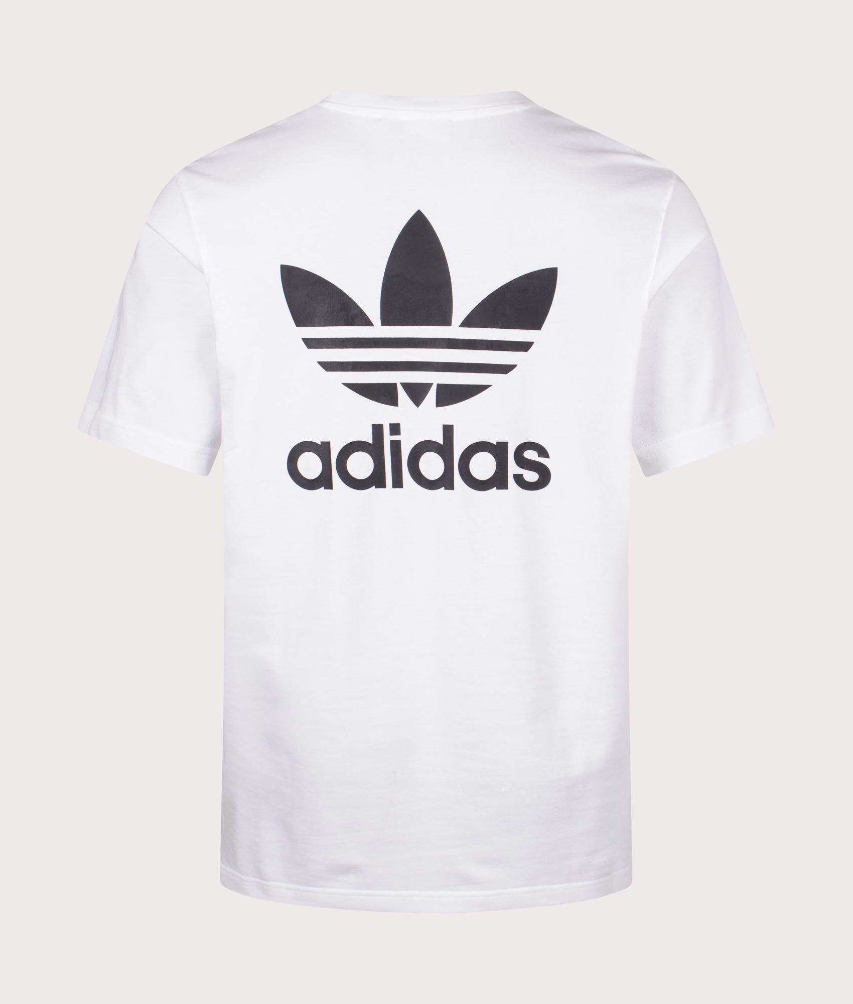 adidas Originals Relaxed Fit Adicolor Classics Back+Front Trefoil T-Shirt in White. Back Shot at EQVVS