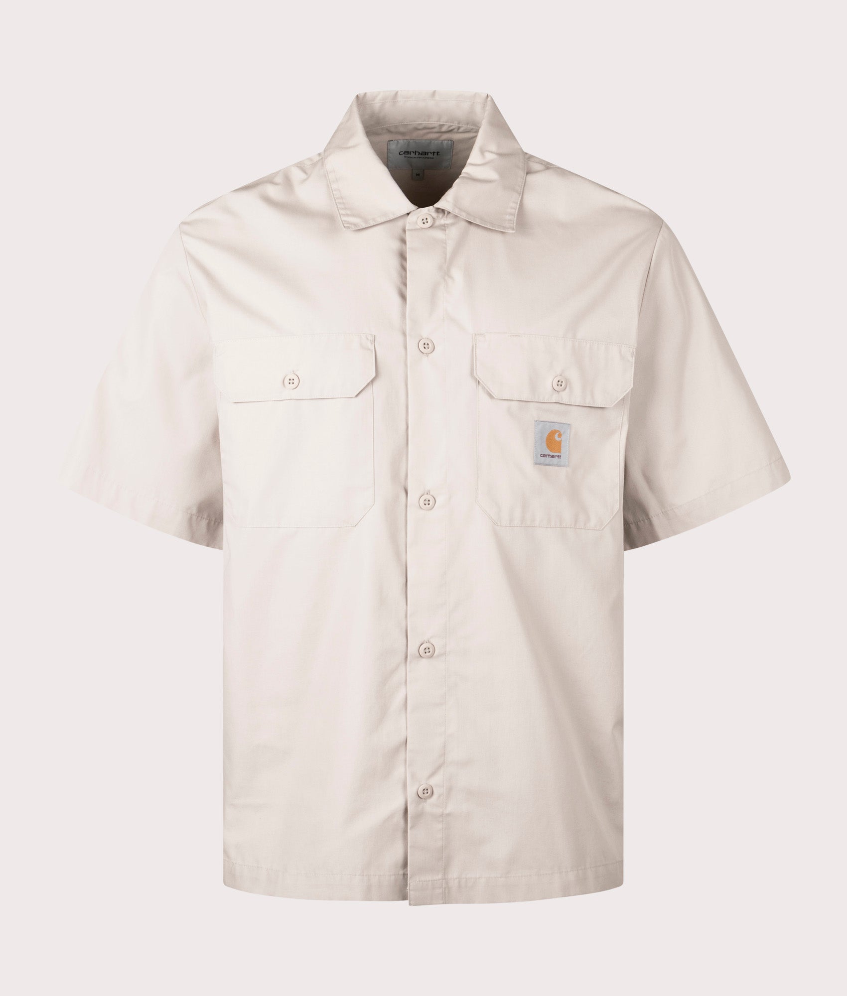 Carhartt WIP Relaxed Fit Craft Shirt in Dusky Beige at EQVVS. Front Shot.