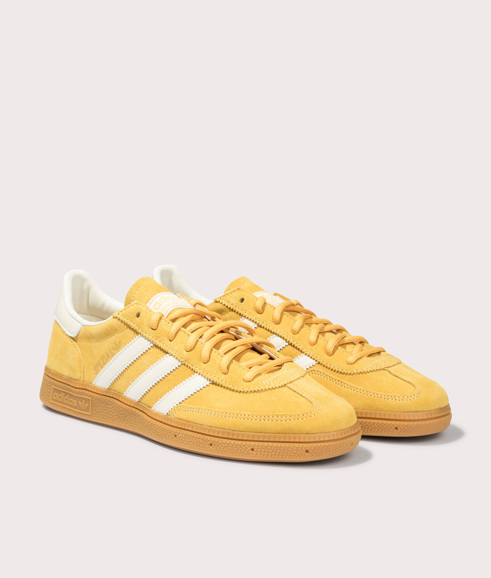 adidas Originals, Handball Spezial Trainers, preloved yellow, Eqvvs Menswear, side shot angle