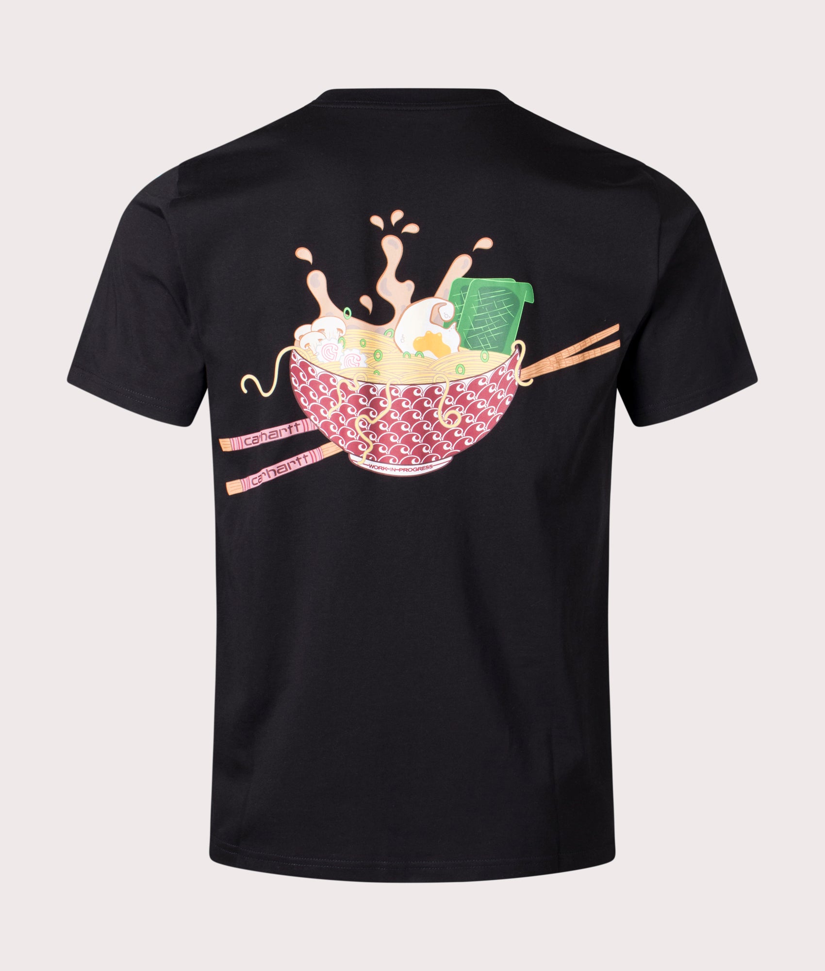 Noodle Soup T-Shirt in black - Carhartt WIP - EQVVS. Reverse shot. 
