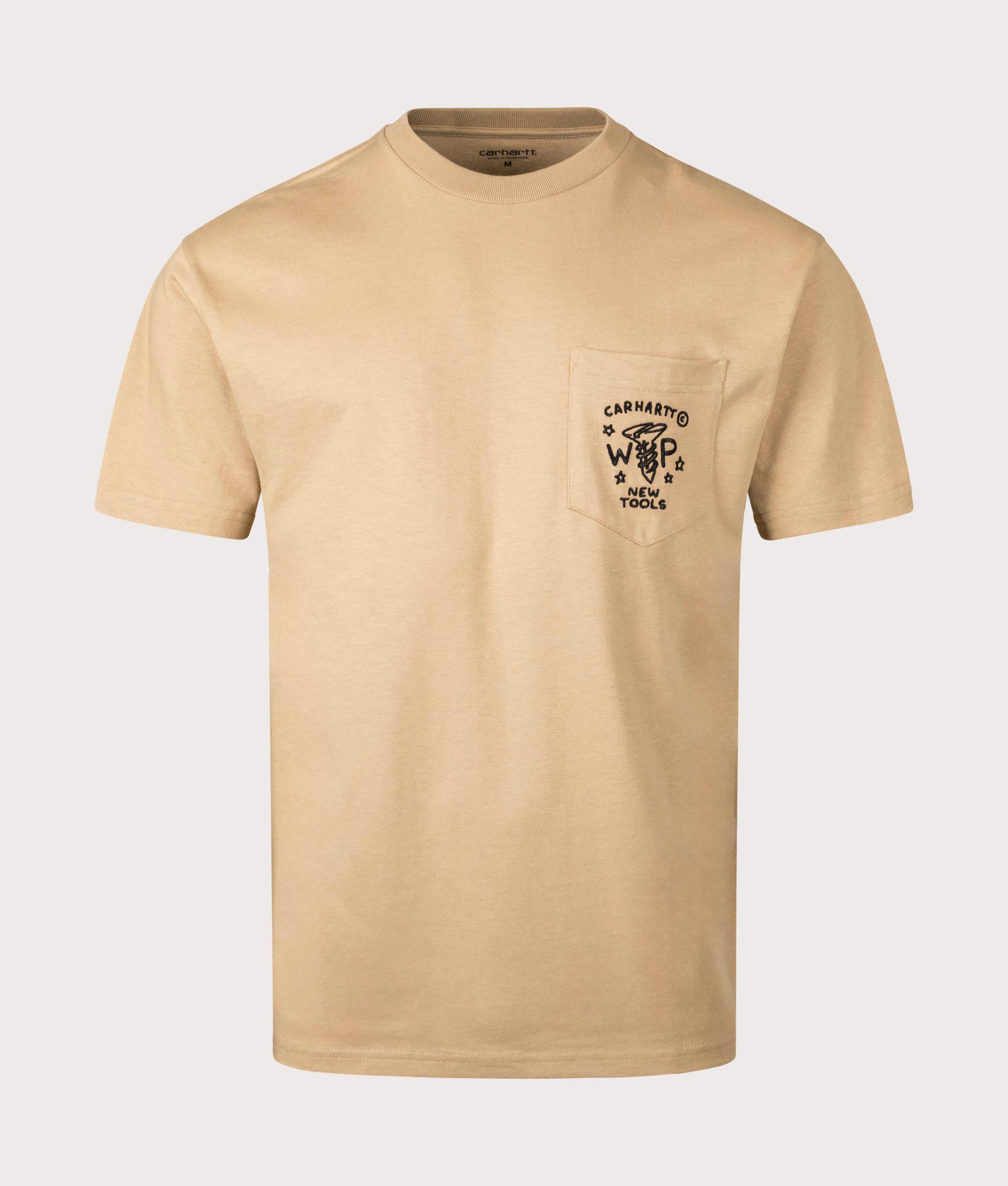 Carhartt WIP Relaxed Fit Fragments Pocket T-Shirt in Dusty H Brown/Black at EQVVS Menswear Front Shot