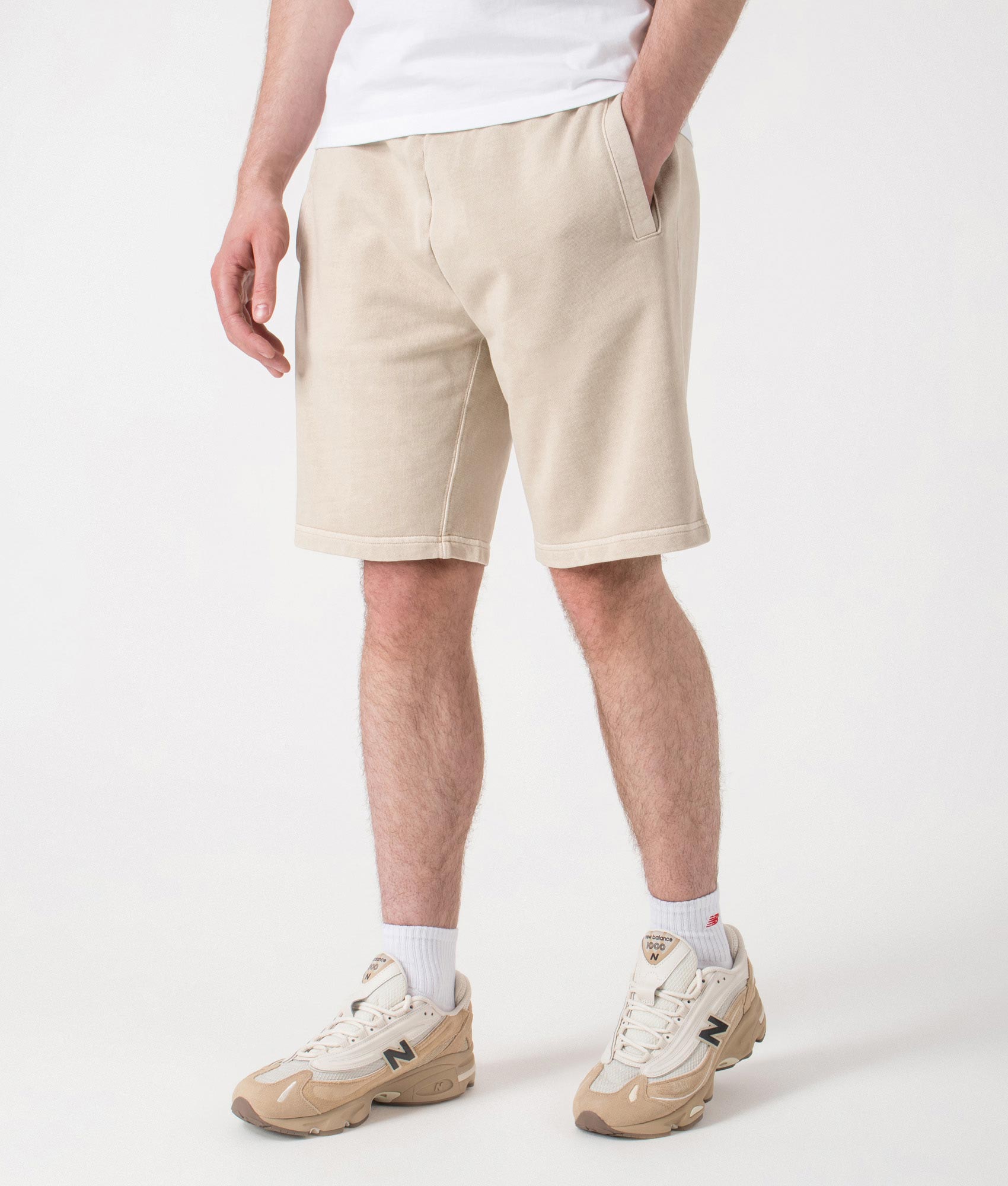 Relaxed Fit Nelson Sweat Shorts. Shot by EQVVS. Front shot.