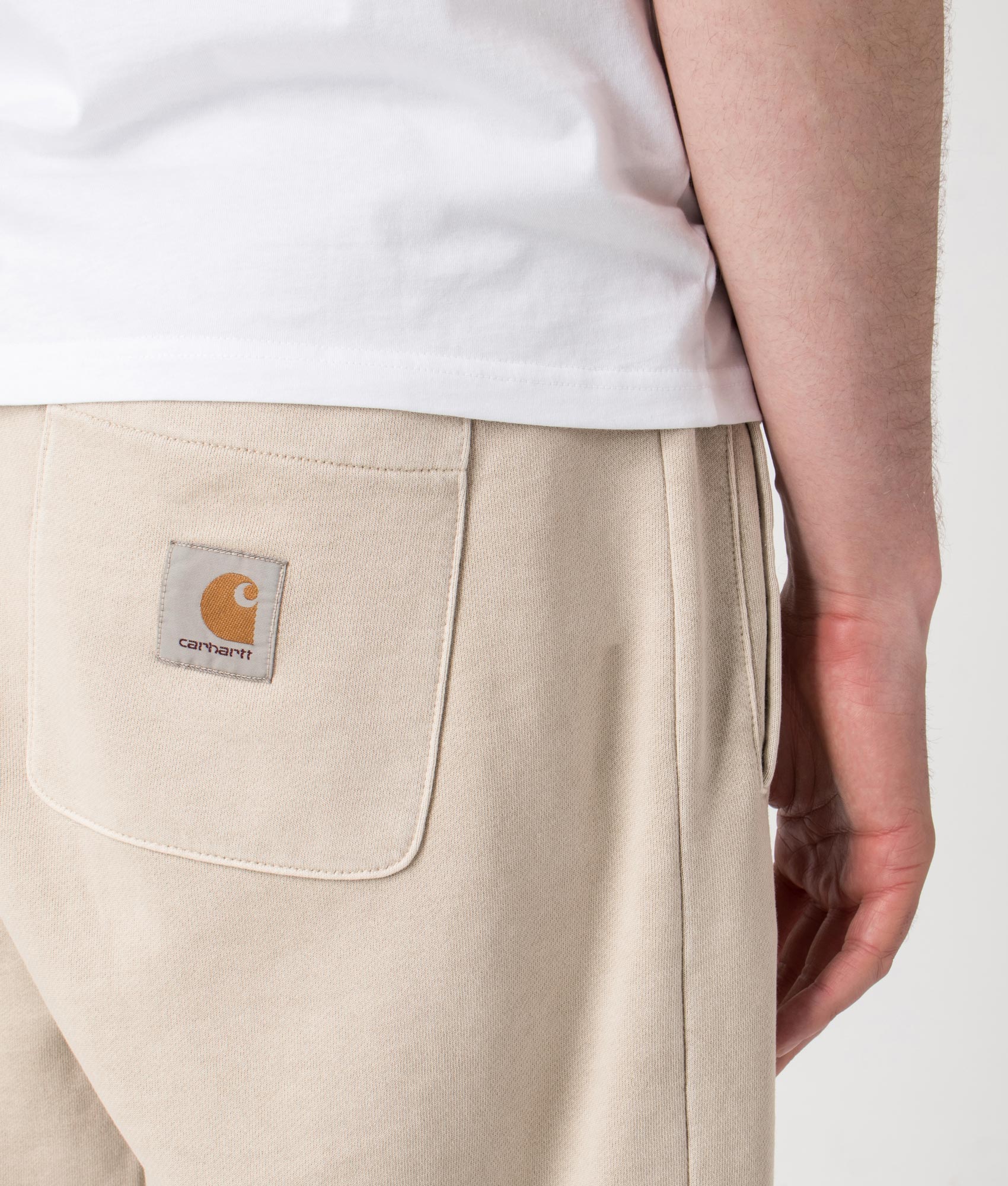 Relaxed Fit Nelson Sweat Shorts. Shot by EQVVS. Detail shot.