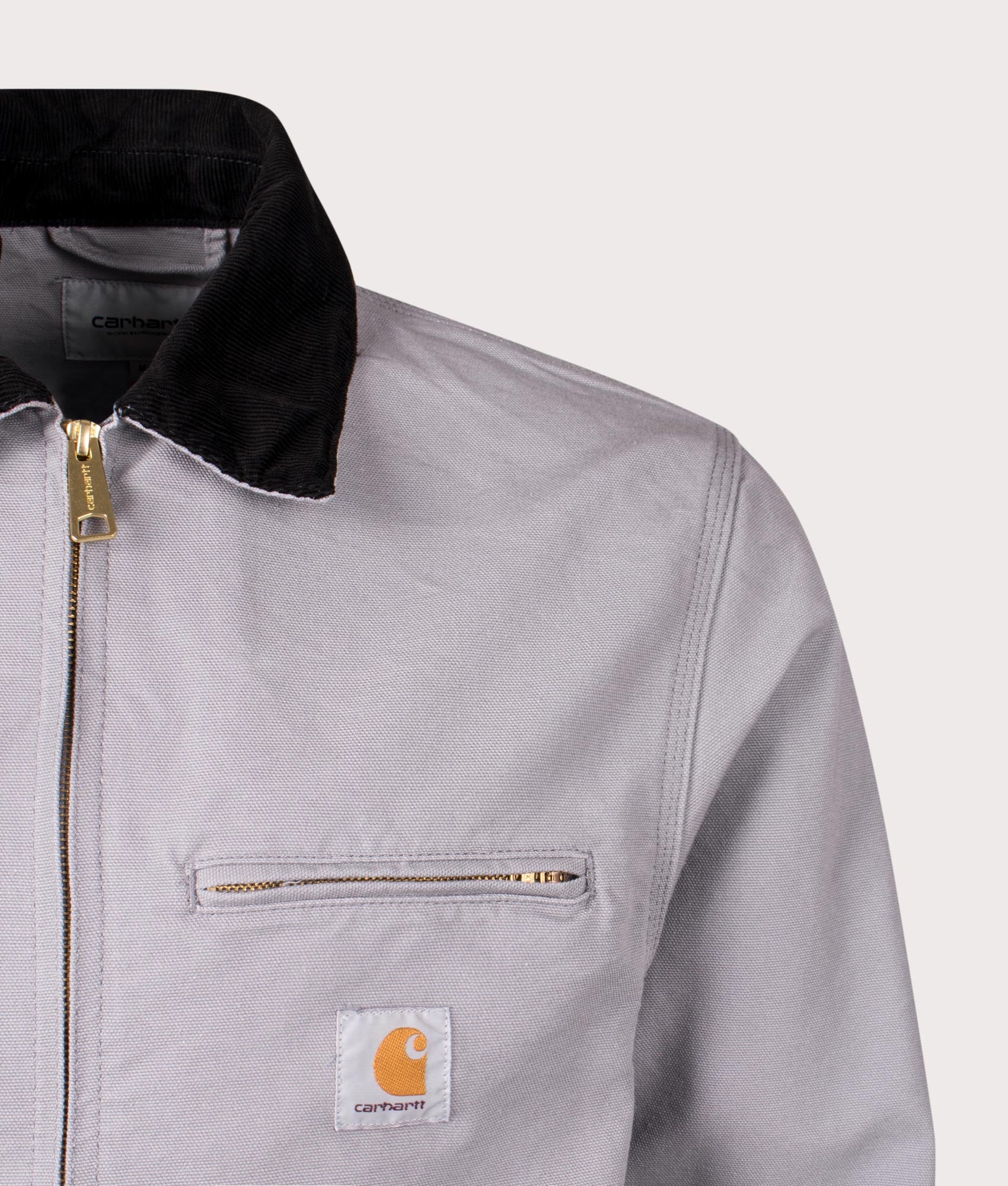 Carhartt WIP Detroit Jacket in Yosemite/Black Organic Cotton at EQVVS Menswear Detail Shot