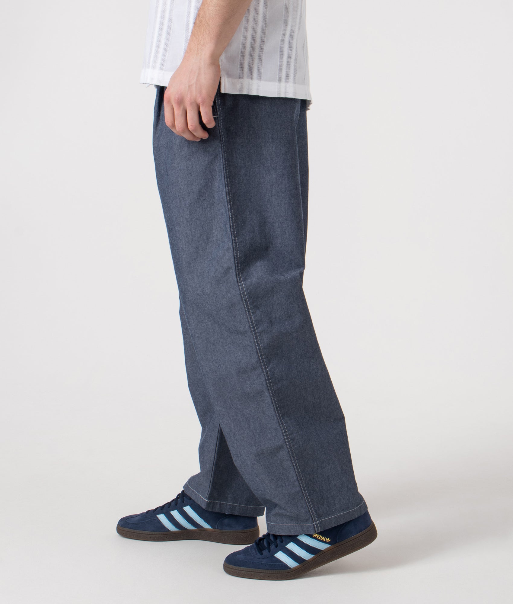 Relaxed Fit Blake Pants. Shot by EQVVS. Side shot.