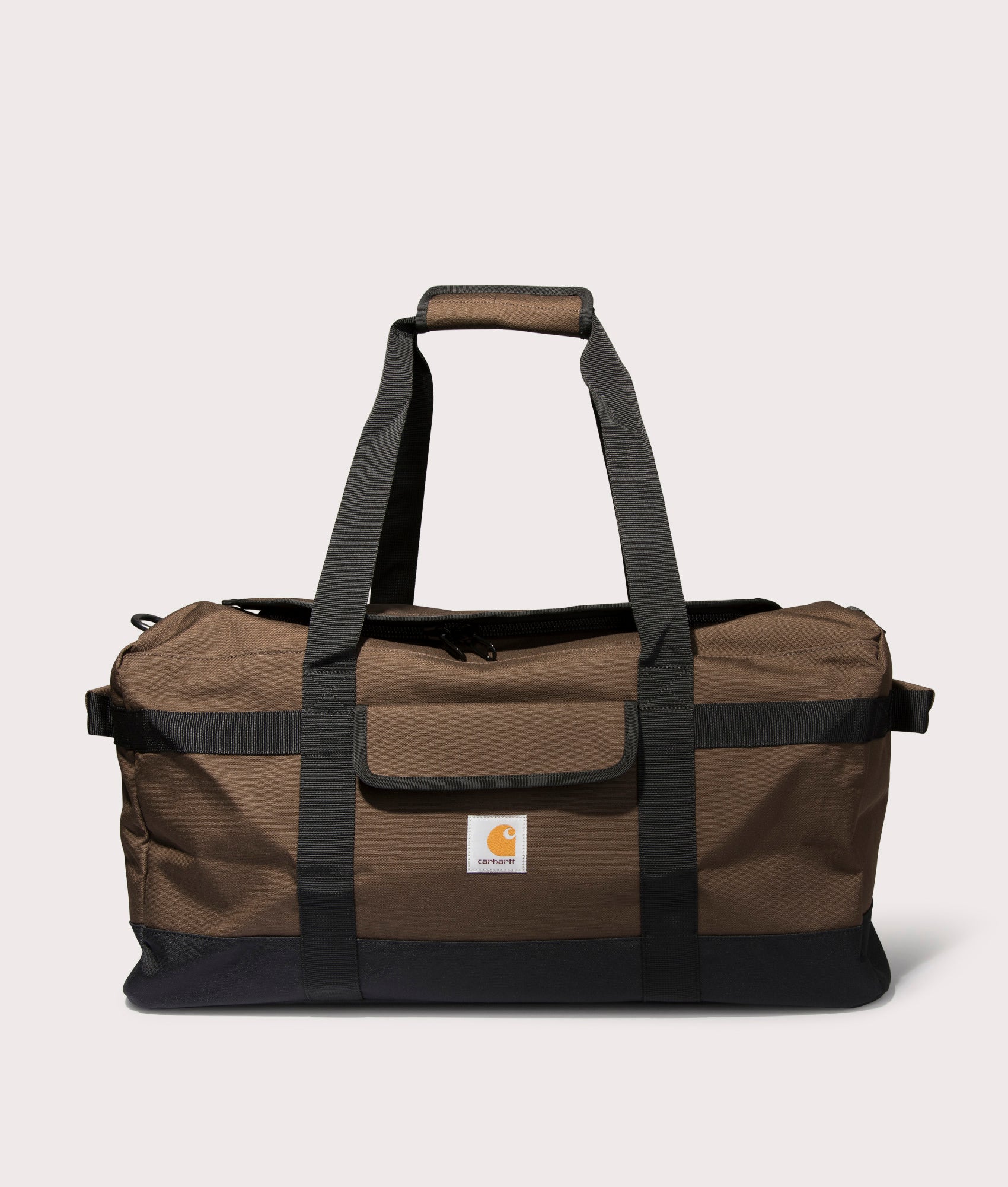 Carhartt WIP Jack Duffle Bag in Liberica Brown at EQVVS menswear front shot