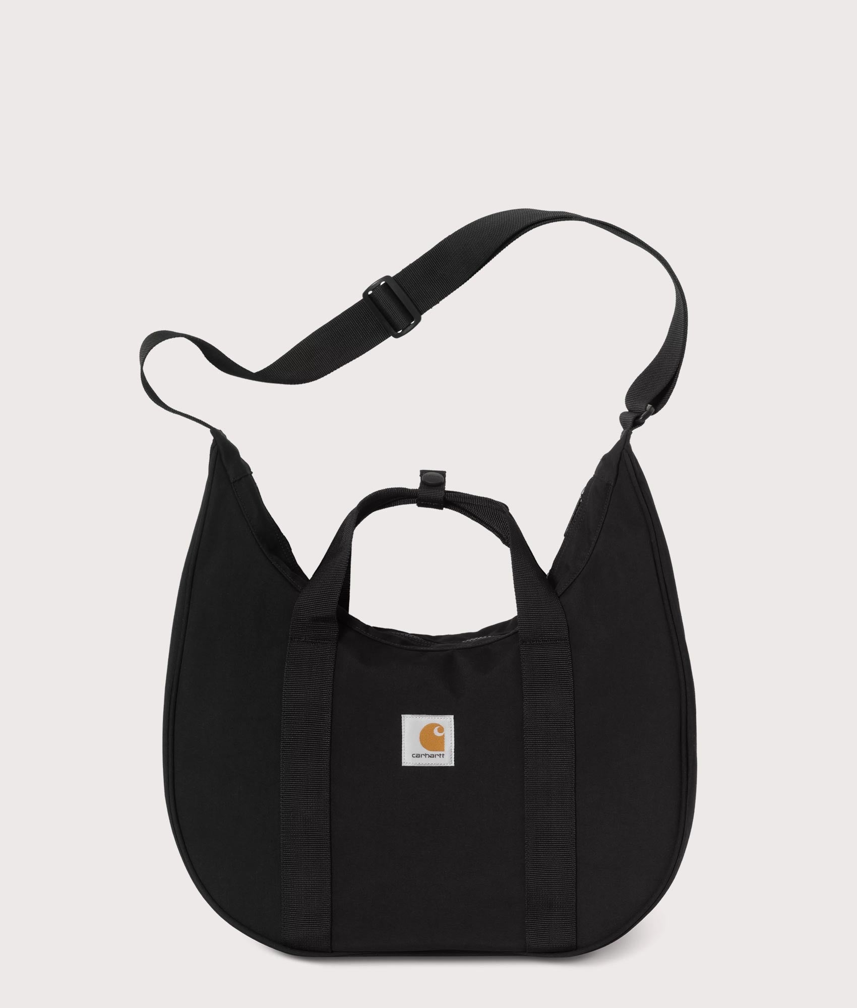 Carhartt WIP Kayter Bag in Black at EQVVS Menswear. Front shot.