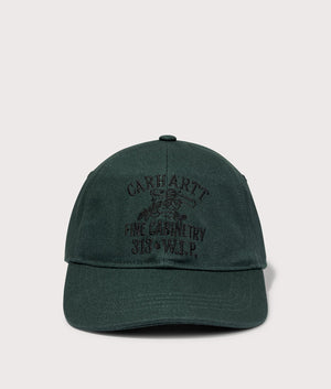 Carhartt WIP Cabinetry Cap in Conifer/Black. 100% Cotton | Carhartt WIP | EQVVS | Front shot 