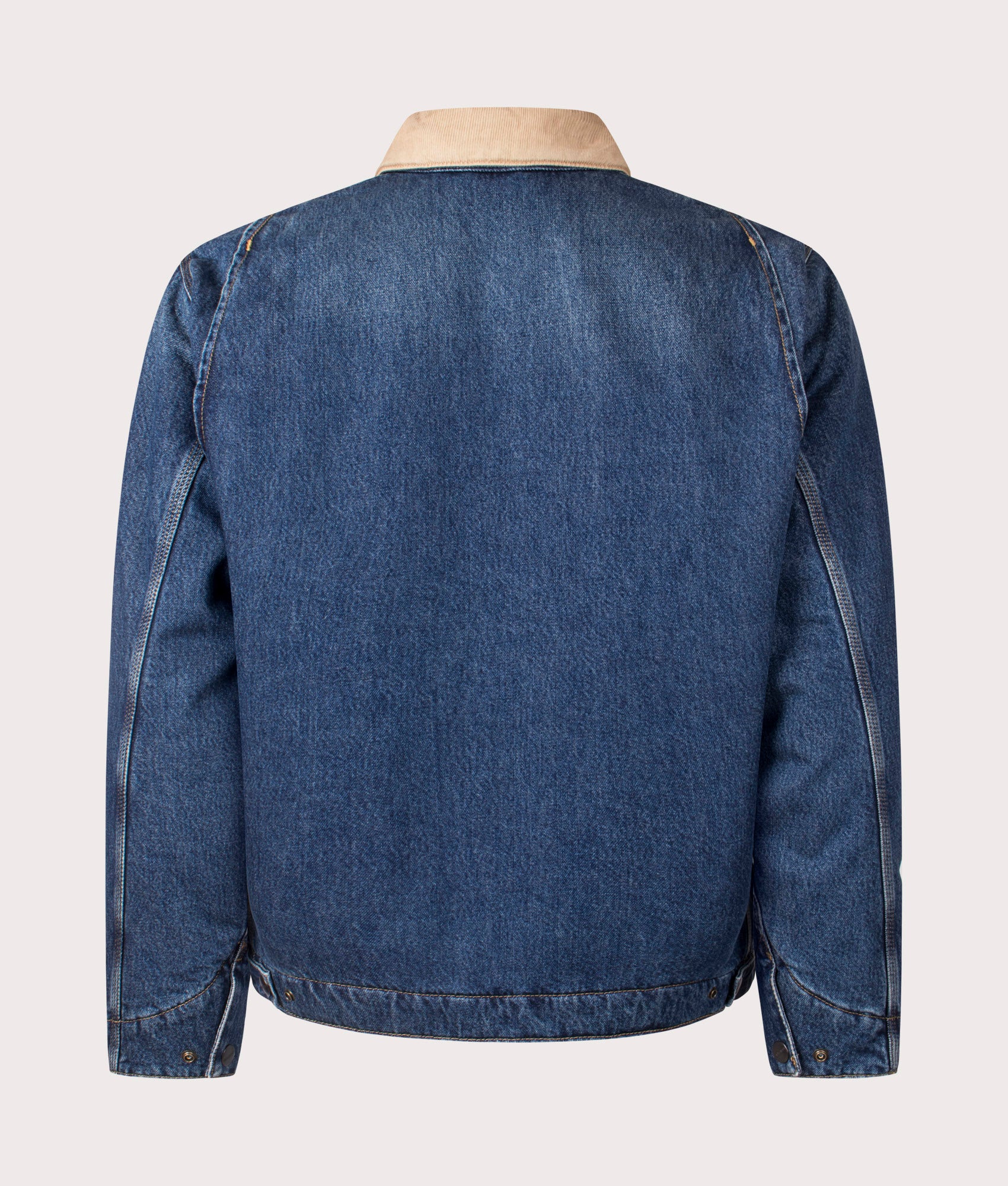Carhartt WIP Relaxed Fit OG Detroit Jacket in Blue/Dusty H Brown at EQVVS Menswear Back Shot