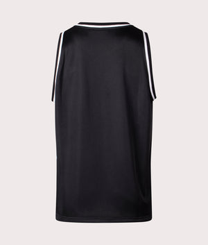 Carhartt WIP Relaxed Fit Win Lock Up A-Shirt in Black at EQVVS. Back shot. 