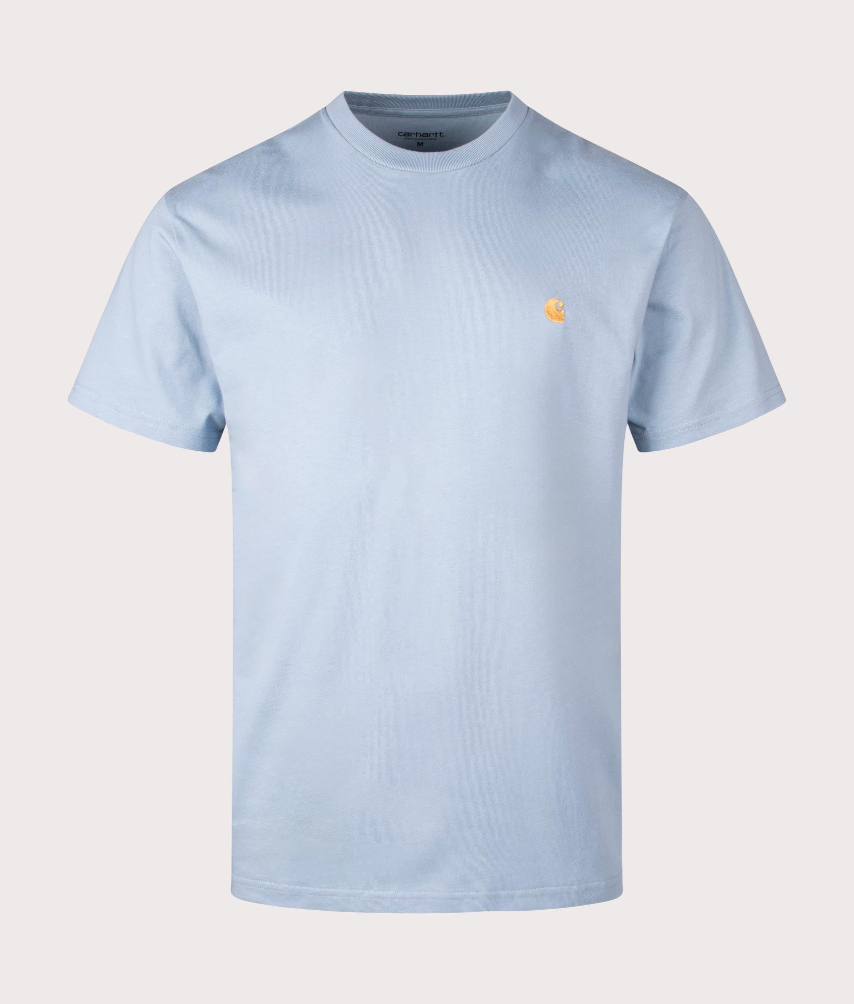 Carhartt WIP Chase T-Shirt in blue - Shot at EQVVS. Front shot. 