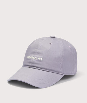 Canvas Script Cap. Shot by EQVVS. Front angled shot.