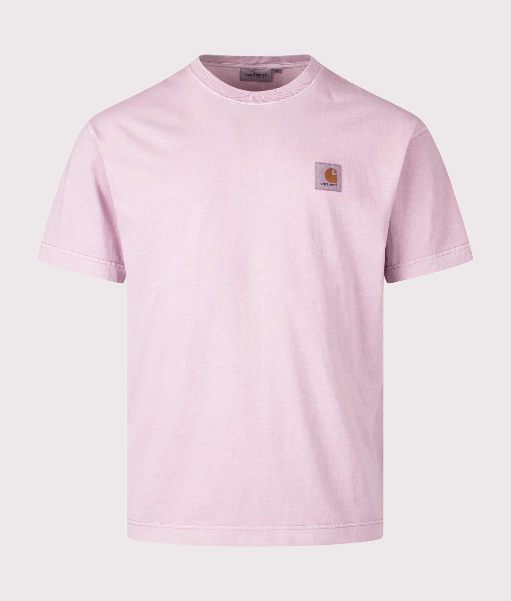 Carhartt WIP Relaxed Fit Nelson T-Shirt in Hortensia, 100% cotton at EQVVS. Front shot. 