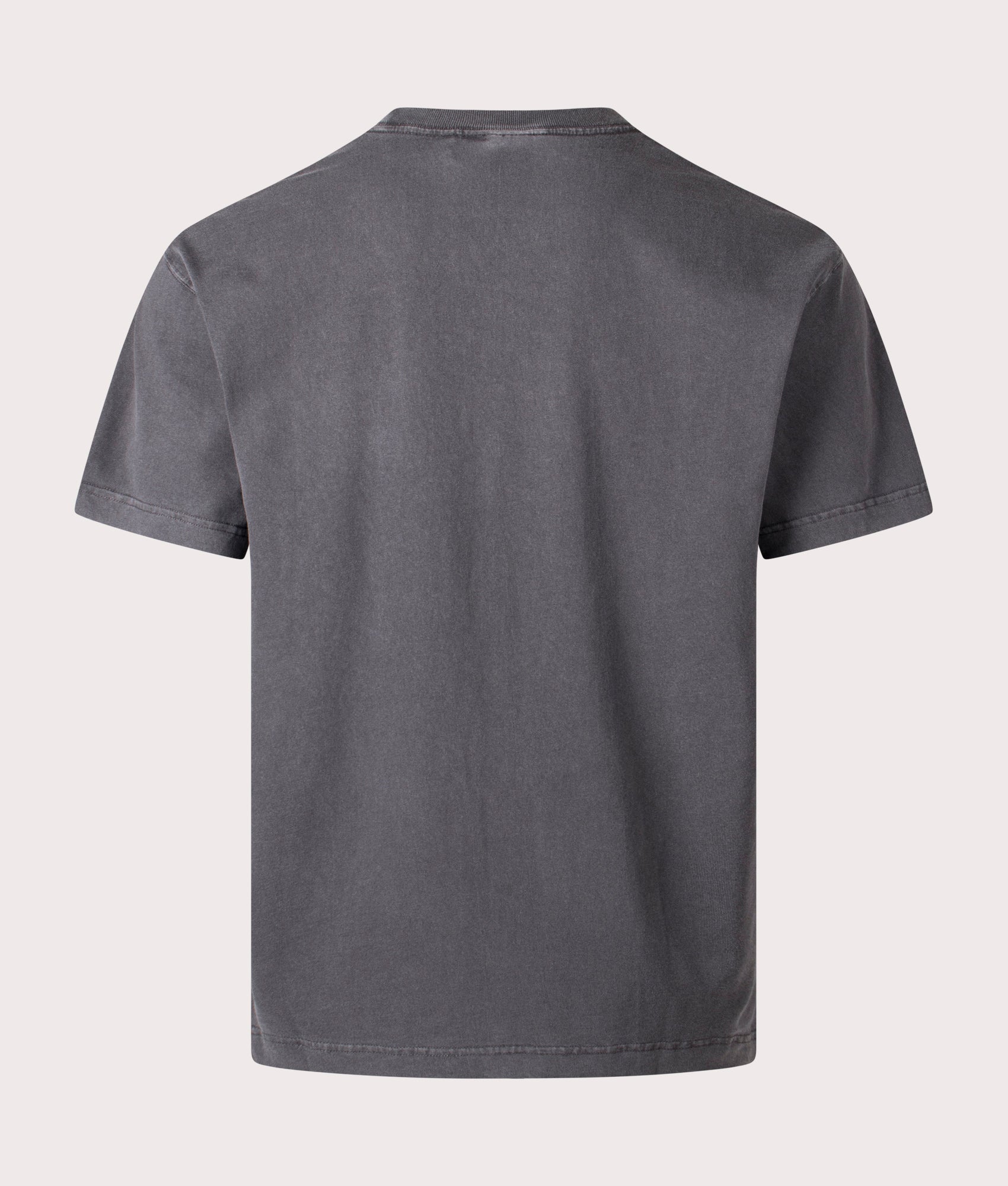 Carhartt WIP Relaxed Fit Nelson T-Shirt in Graphite, 100% Cotton at EQVVS. Back shot. 