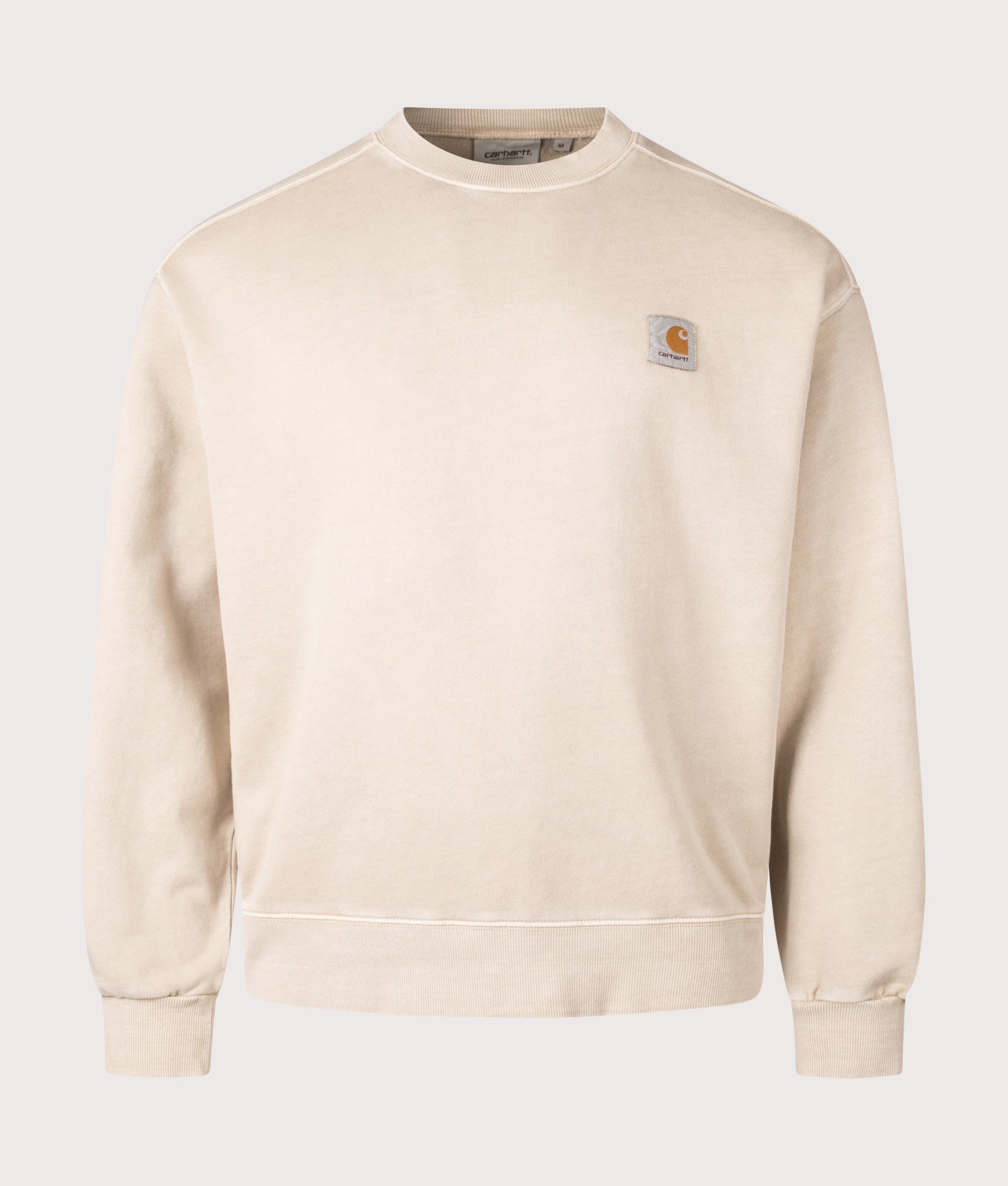 Carhartt WIP, Oversized Nelson Sweatshirt, Fleur De Sel, Eqvvs Menswear, front shot angle