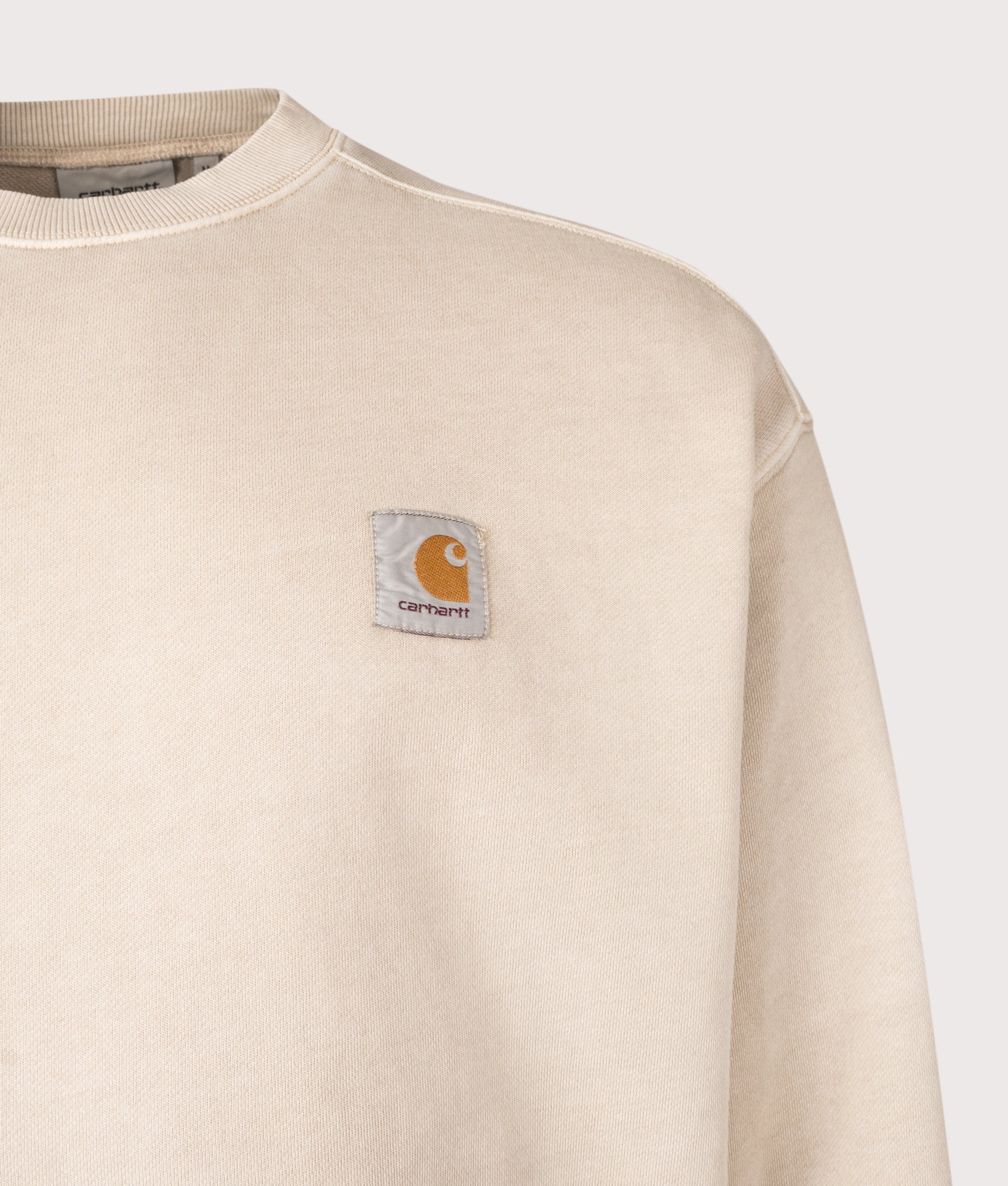 Carhartt WIP, Oversized Nelson Sweatshirt, Fleur De Sel, Eqvvs Menswear, detailed shot angle